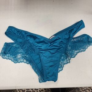 Victoria's Secret Teal Lace High-Leg Cheeky Culotte Bikini Panty